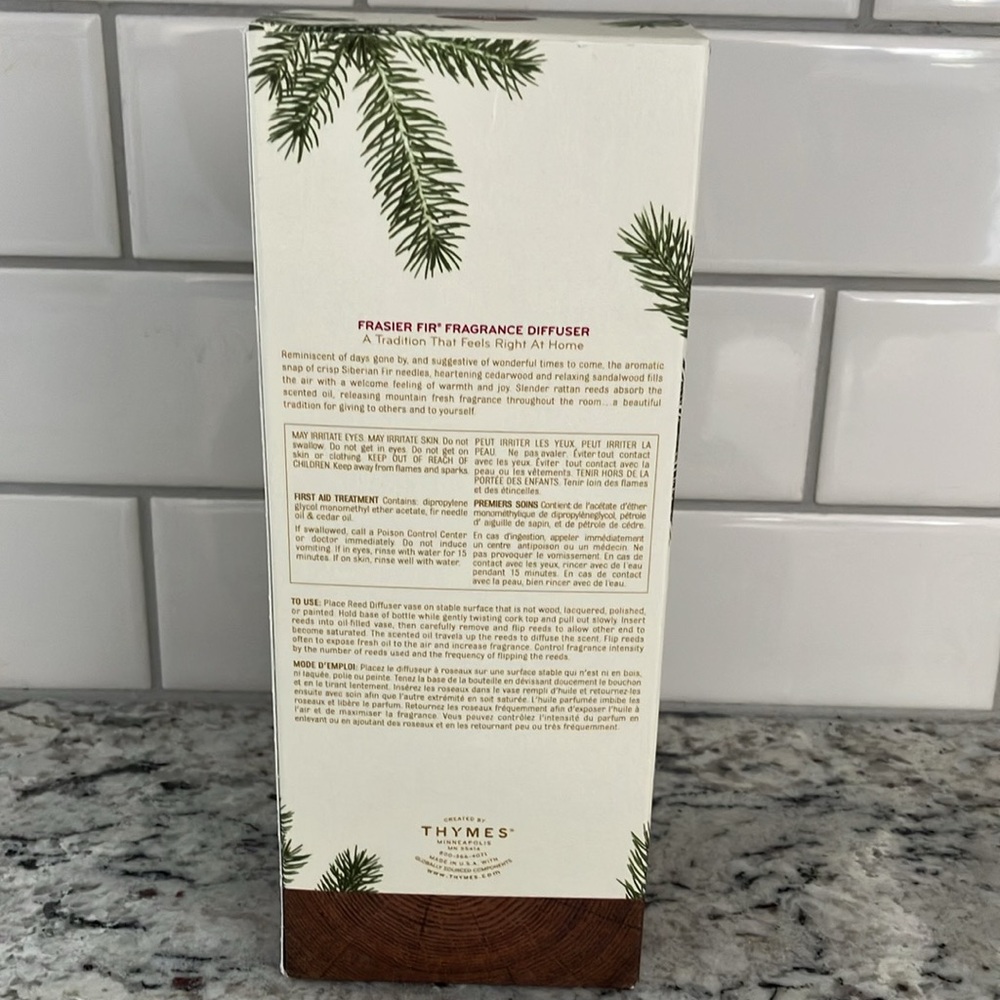 New Thymes Frasier Fir fragrance reed diffuser - Picture 2 of 3
